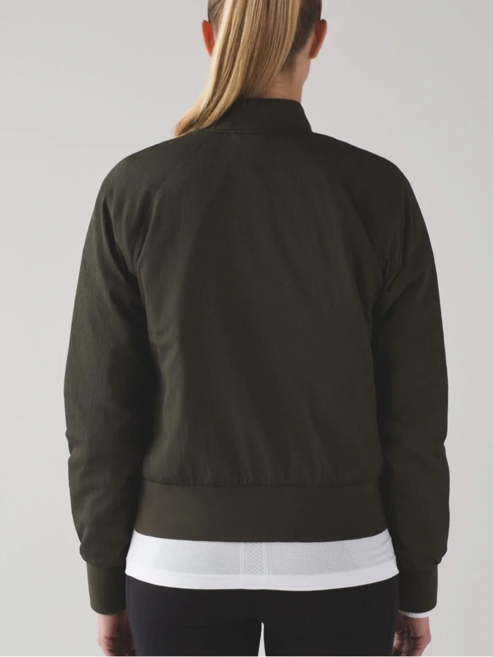 Lululemon Non-stop Olive Green Reversible Bomber Jacket 4
